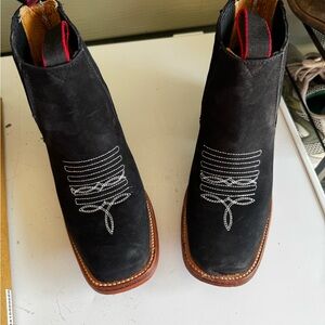 Black Embroidered Women's Boots